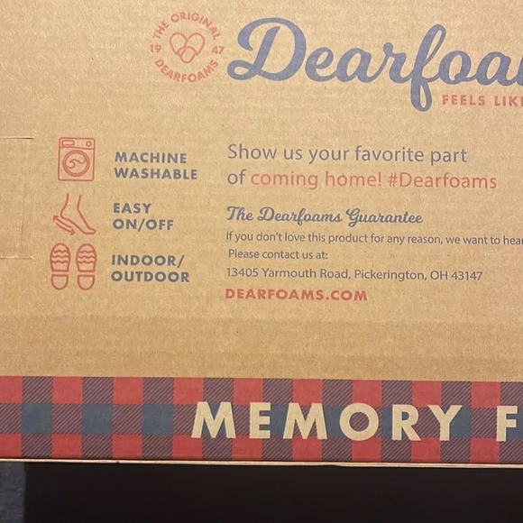 Dearfoams Men's Clog Style Memory Foam Slippers Wool Blend Small 7/8 - Picture 9 of 11